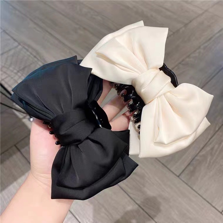 กิ๊บติดผมโบว์ใหญ่ Pincer Claw Clip  11 cm. สวยเรียบน่ารัก/ กิ๊บหนีบผม กิ๊บผมเกาหลี