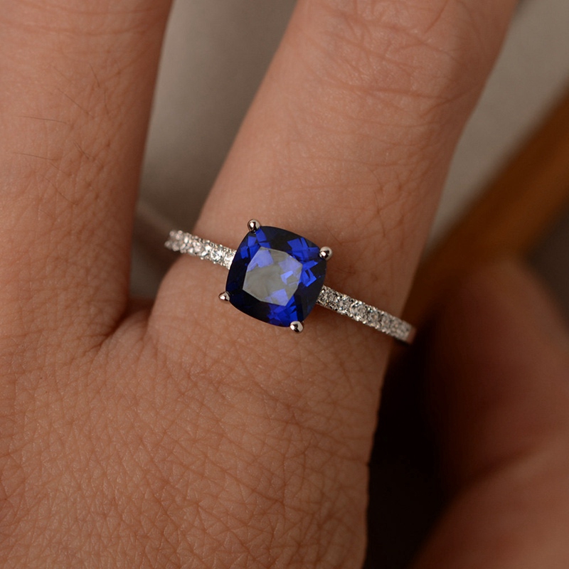 ของขวัญเครื่องประดับแหวนหมั้นแต่งงานผู้หญิง london topaz 925