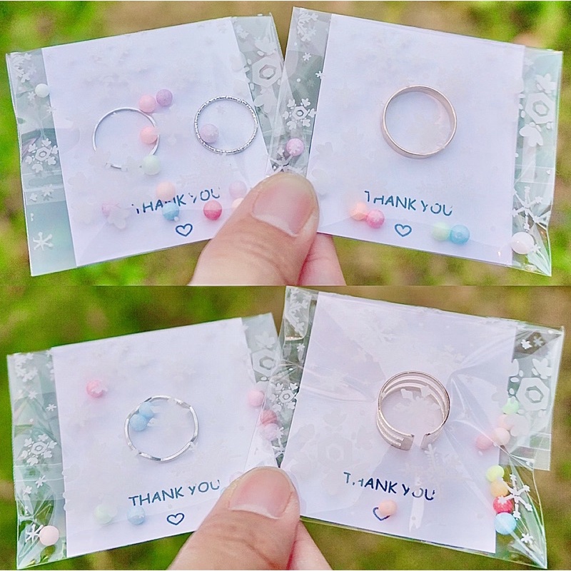 ของแถมลูกค้า ของจีบลูกค้า ของปัจฉิม แหวนคละแบบ มินิมอล น่ารักๆ หลากหลายแบบ