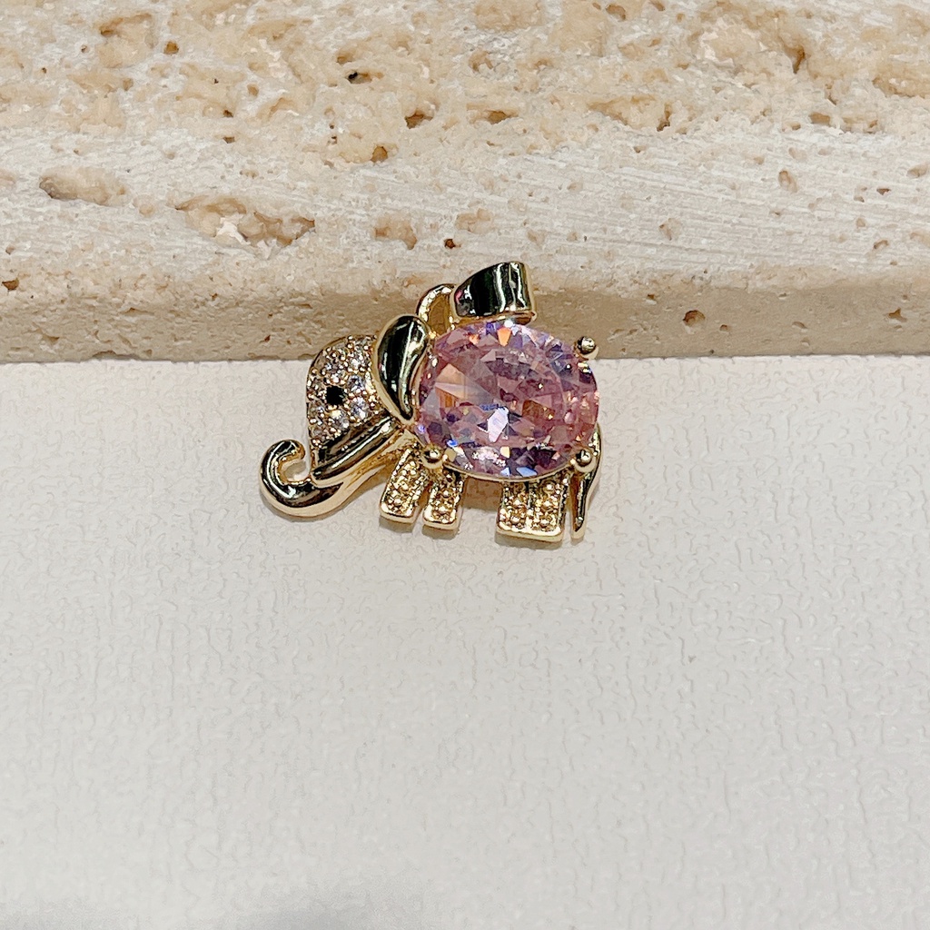 ขายดี ใหม่ สร้อยคอ สร้อยข้อมือ ชุบทองแดง 18K จี้รูปช้างน่ารัก DIY