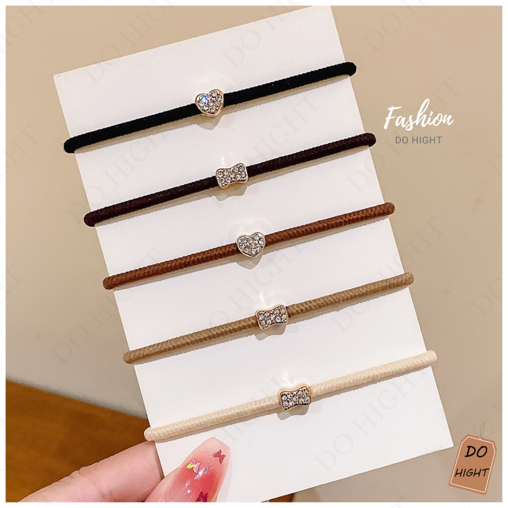 คละสี⚡พร้อมส่ง⚡ มีเก็บเงินปลายทาง  ยางรัดผม  สไตล์เกาหลี  : Do hight