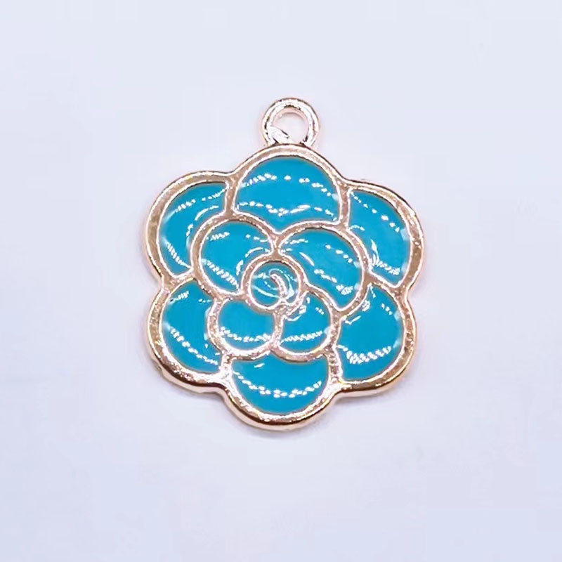จี้สร้อยคอ สร้อยข้อมือ ลายดอกไม้ แฮนด์เมด DIY 10 ชิ้น