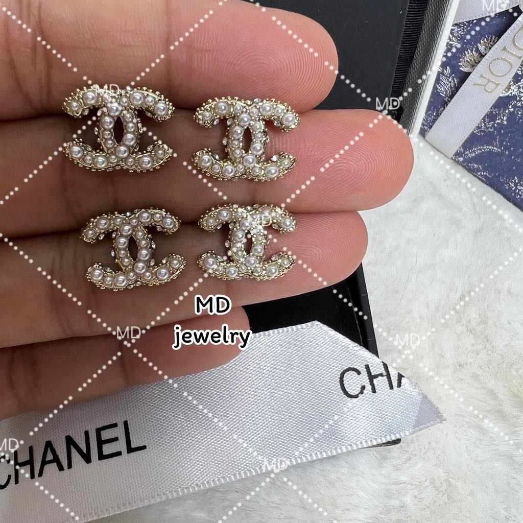 ต่างหู mini ไข่มุก 1:1  ทองเหลือง ก้านเงิน925 ไม่แพ้ ไม่ค้น เป็นมิตรต่อผิว E220711