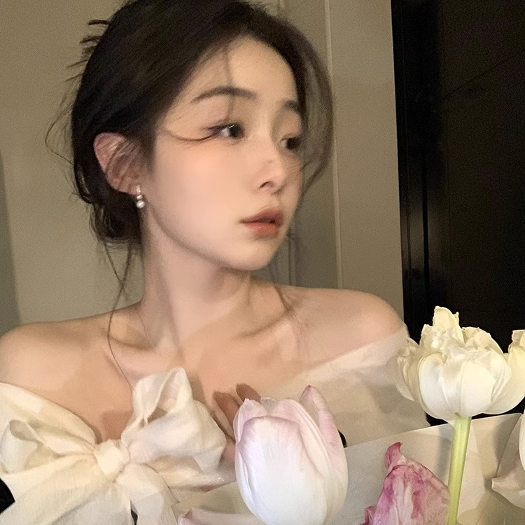 ต่างหูมุก ประดับเพชร สวยหรู แฟชั่นเกาหลีใต้ ของขวัญวันเกิด สําหรับนักเรียนหญิง