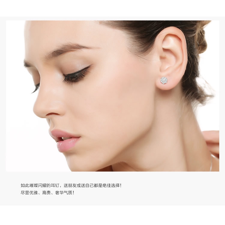 ต่างหูเงิน 925 Snowflake หูข้อมือผู้หญิง WE54R Earrings Lady Fashion