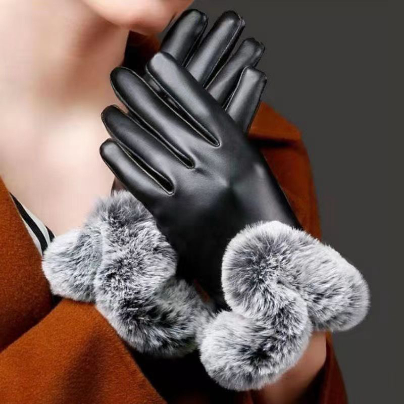 ถุงมือกันหนาวบุขน สำหรับผู้หญิง พร้อมส่ง