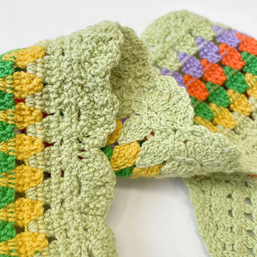 ที่คาดผม ผ้าถัก ยืดหยุ่น หลากสี สไตล์วินเทจ แฮนด์เมด DIY 1 ชิ้น