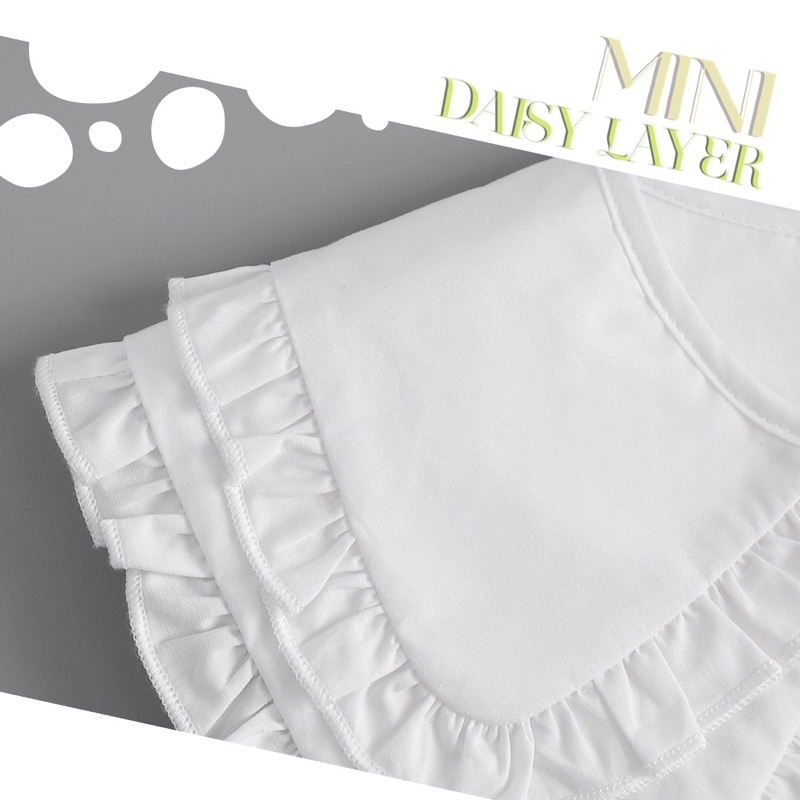 พร้อมส่ง  MINI DAISY LAYER  ปกคอถอดได้ รุ่นเลเยอร์ ไซส์มินิ สีขาว ระบายหวาน cotton งานเกรดพรีเมี่ยม