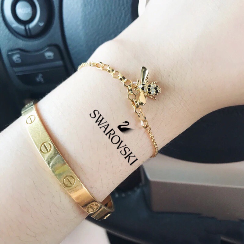 พร้อมส่ง Swarovskiแท้ใหม่ สร้อยข้อมือ swarovski ของแท้ ของแท้ 100% แท้蜜蜂手链