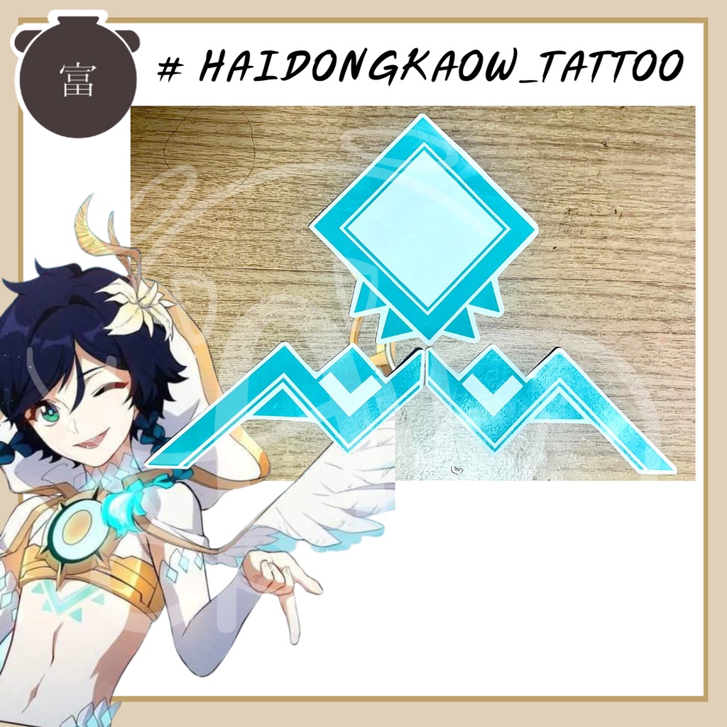 พร้อมส่ง   tattoo แทททู genshin impact เกนชิน อิมแพค xiao , yoimiya , Shinobu , Barbatos