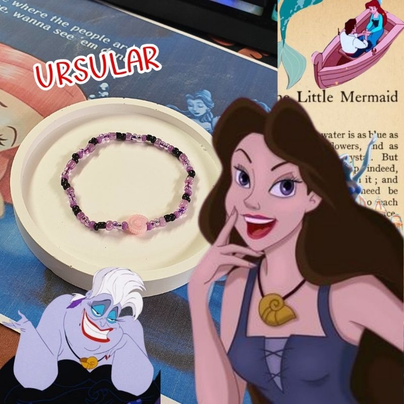 พร้อมส่ง กำไลลูกปัดThe Little Mermaid น่ารักทุกเเบบ สีสันเเห่งท้องทะเล