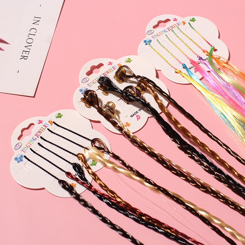 พร้อมส่ง กิ๊บติดผมถักเปีย รูปยูนิคอร์น ประดับโบว์ หลากสี สไตล์เกาหลี สําหรับเด็กผู้หญิง