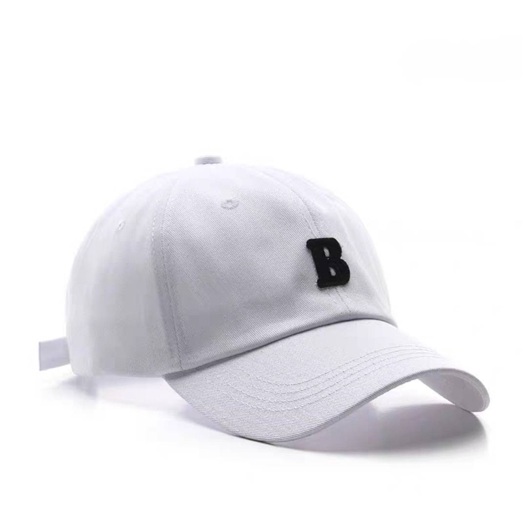 (พร้อมส่ง) หมวกแก๊ปสำหรับผู้ใหญ่ หมวก Cap ผ้า COTTON สีพื้น ปักฟอนต์อักษร 