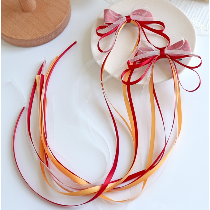 พร้อมส่ง   ได้เป็นคู่ กิ๊บริบบิ้น ริบบิ้น กิ๊บแฟชั่น กิ๊บออกงาน