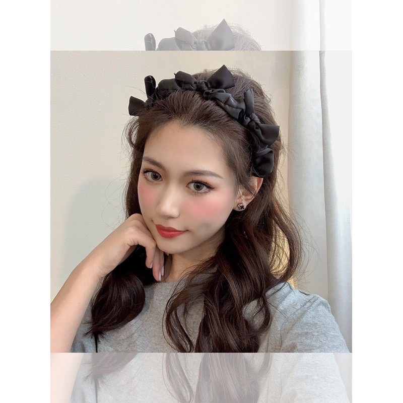 พร้อมส่งที่ไทย  คาดผมโบว์ ผ้าซาติน แฟชั่น เครื่องประดับผม ออกงาน