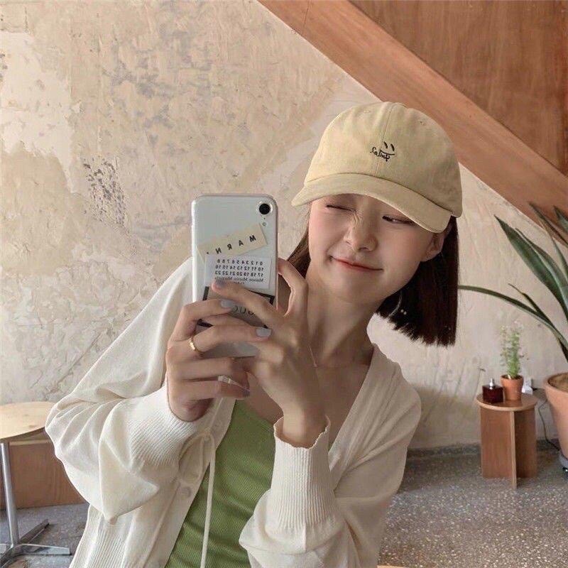 [พร้อมส่ง]หมวกแก๊ปแฟชั่น หมวกกันแดดสไตล์เกาหลี ปักลายตัวอักษร สีพาสเทลน่ารักๆ