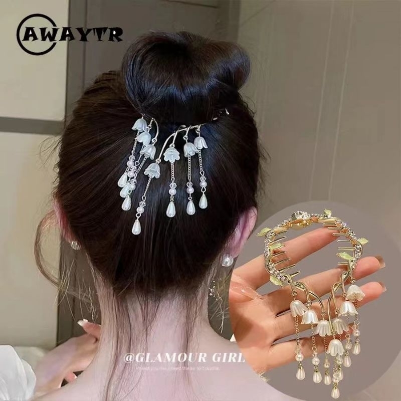 มาใหม่! กิ็ฟติดผม ประดับโบว์พลอยเทียม แวววาวสวยน่ารักๆพร้อมส่งในไทย