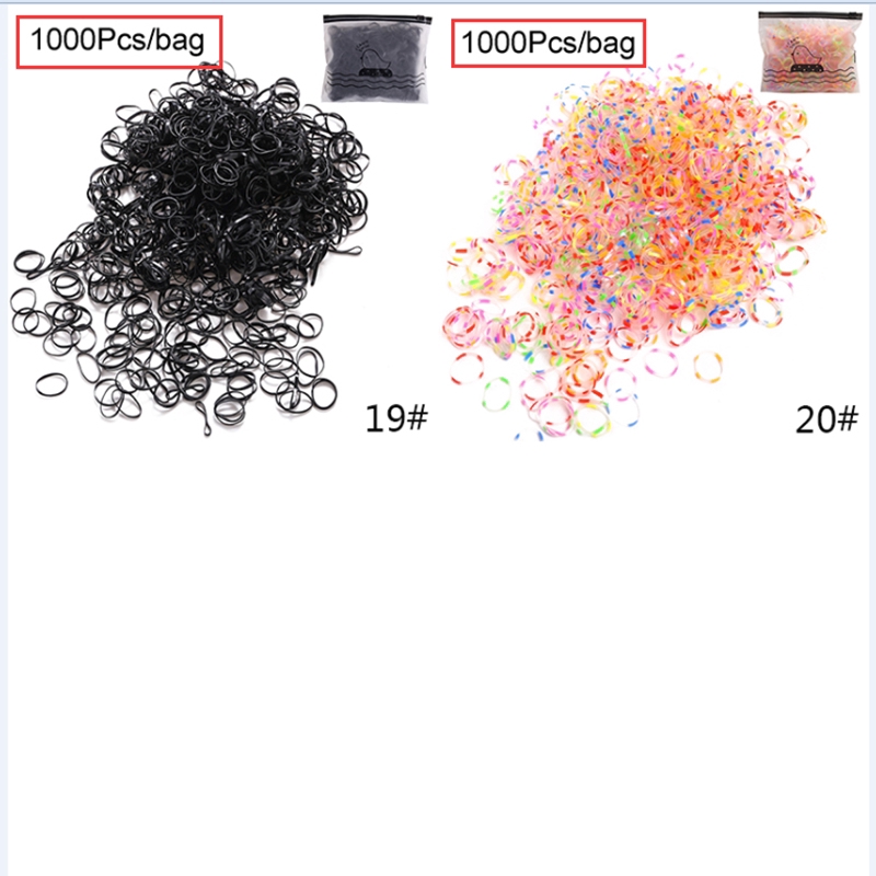 ยางมัดผมสไตล์เกาหลีสําหรับเด็ก 1000/100/50/20 ชิ้น