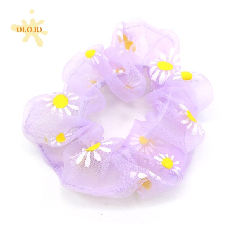 ยางรัดผมดอกเดซี รัดผมแบบยางยืด ยางมัดผม คละสี G026