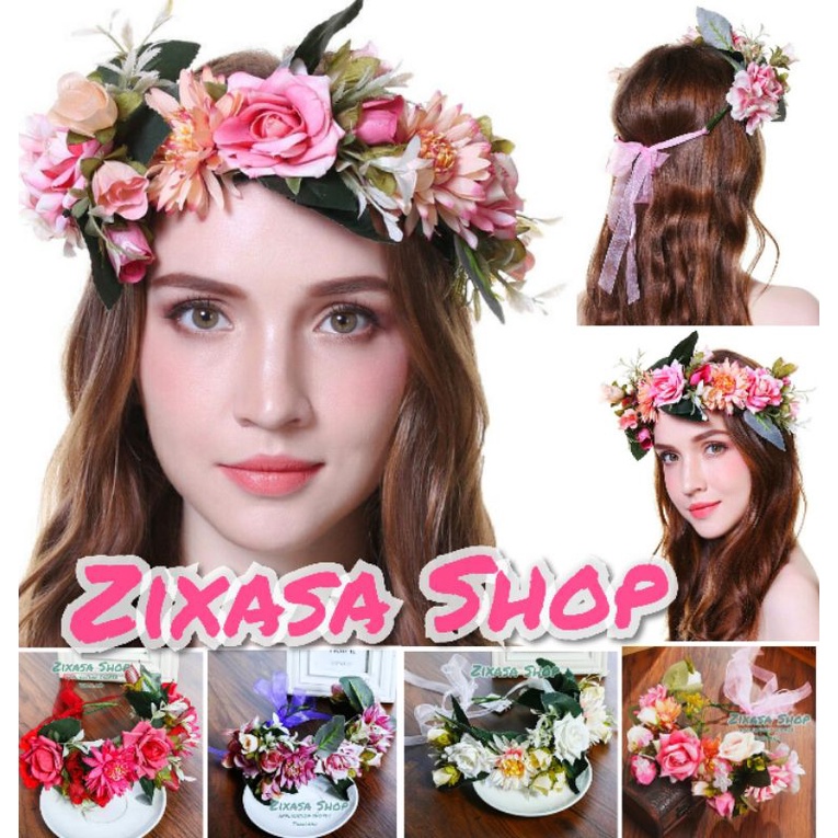 รับไว1-2วัน*มงกุฎดอกไม้สวยวินเทจ