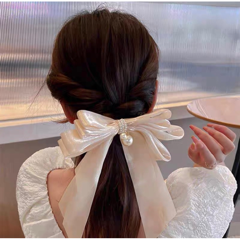 ร้าน พร้อมส่ง กิ๊บโบว์ผ้าซาติน น่ารัก สไตล์เกาหลี