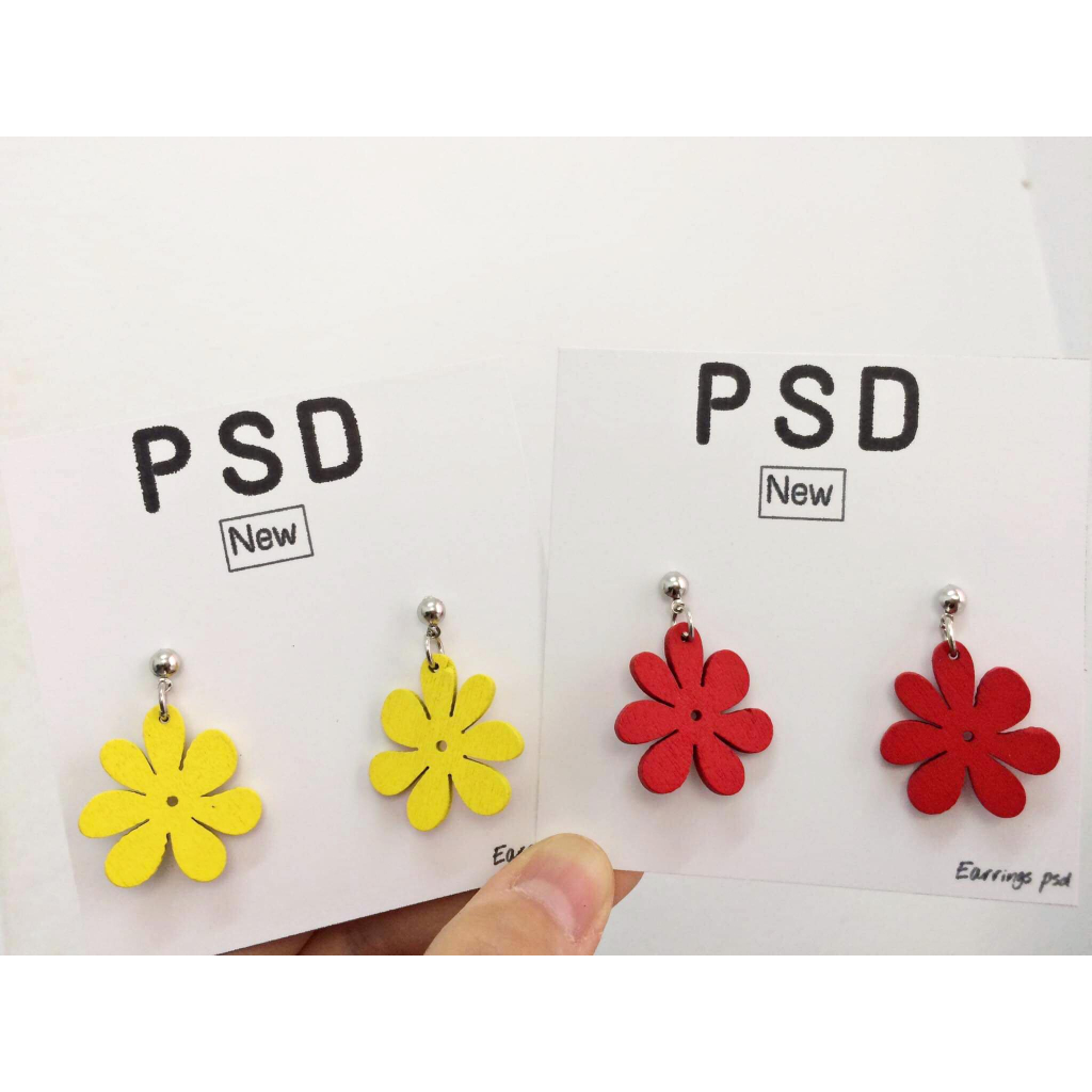 ร้านไทย  ต่างดอกไม้ ต่างหูมินิมอล ต่างหูเกาหลี