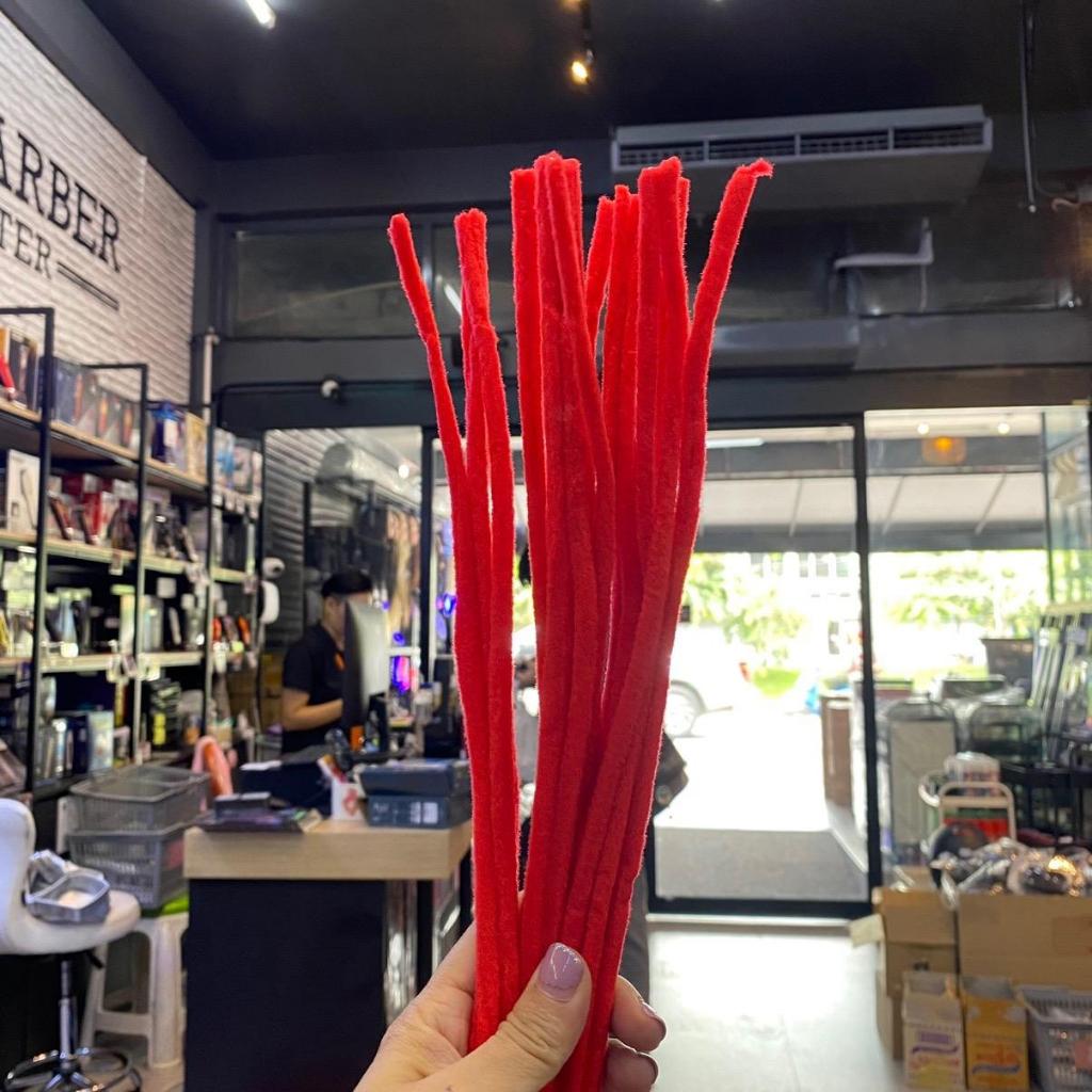 ลวดดัดผม สีแดง ลวดดัด แท่งดัดผม แม่นลวด