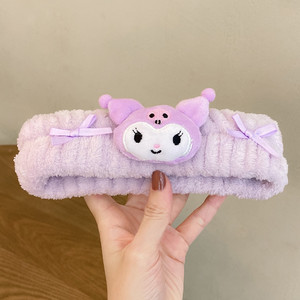 ล้างหน้าและบีบอัดหน้ากากป้องกันผมเปียกเทปผมหวานน่ารักห่วงผมอุปกรณ์เสริม