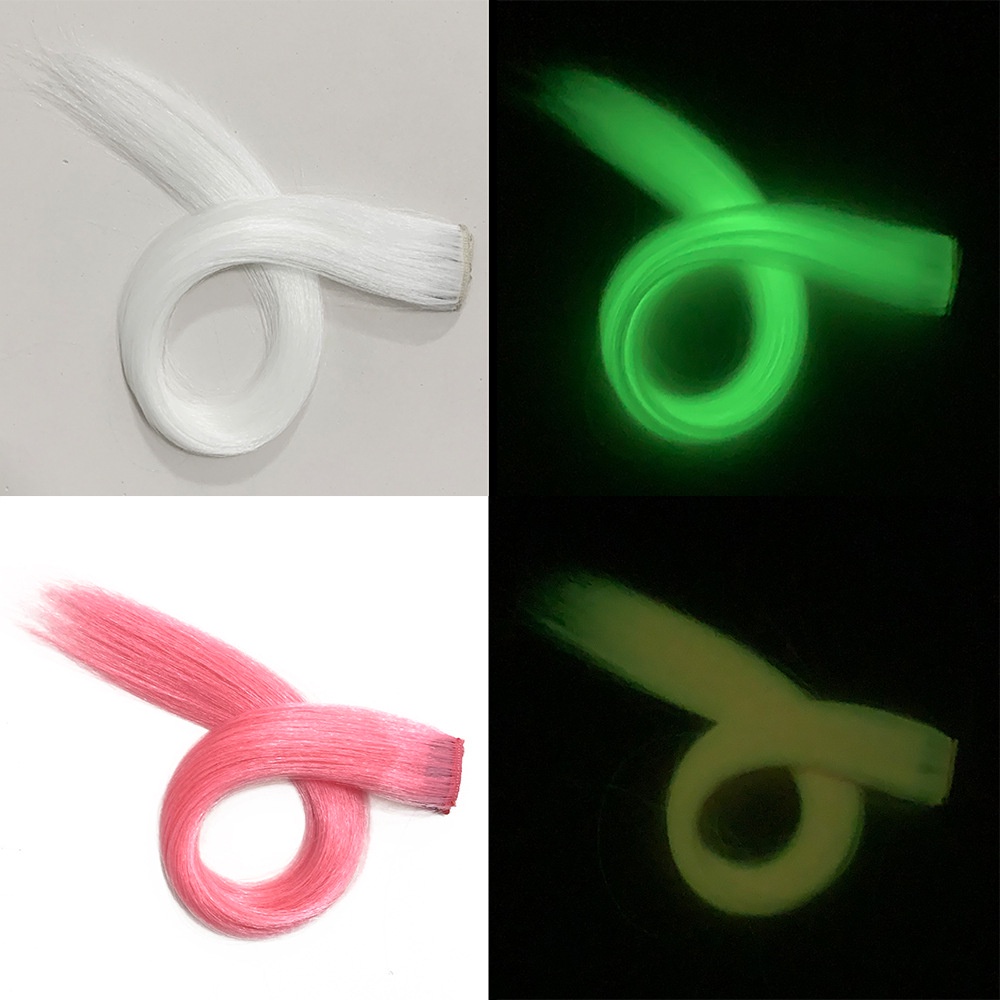 วิกผมตรง สีเรืองแสง สไตล์ฮิปฮอป แฟชั่นสําหรับผู้หญิง จํานวน 1 ชิ้น 50cm