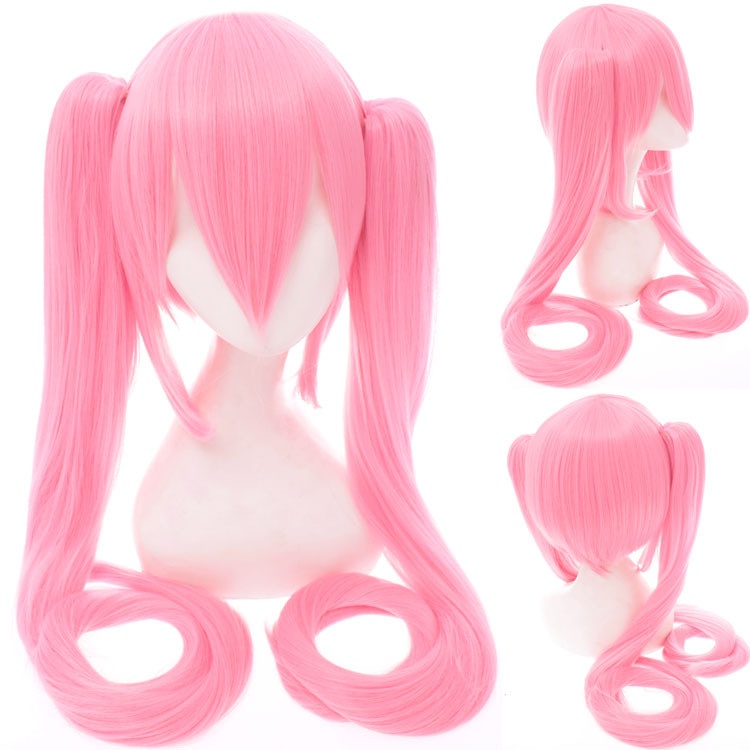 วิกผมยาว คอสเพลย์ Hatsune Miku ซากุระ สีสันสดใส สไตล์ญี่ปุ่น