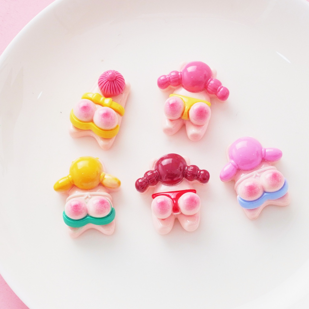 สติกเกอร์เรซิ่น รูปก้นใหญ่ แฮนด์เมด diy สําหรับติดตกแต่งตู้เย็น