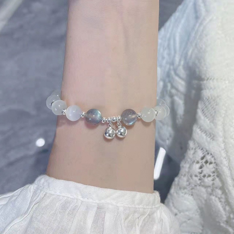 สร้อยข้อมือ ประดับลูกปัดโอปอลธรรมชาติ ประดับคริสตัล สไตล์วินเทจ แฟชั่นสําหรับผู้หญิง
