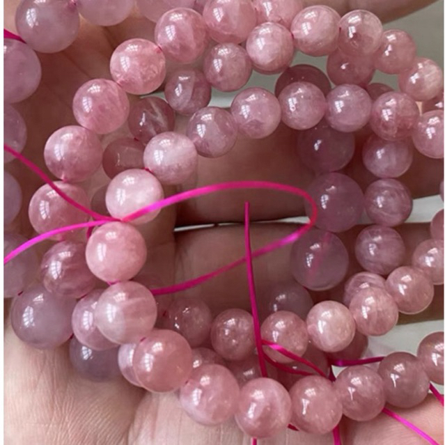 สร้อยข้อมือควอตซ์ ลาเวนเดอร์ โรสธรรมชาติ