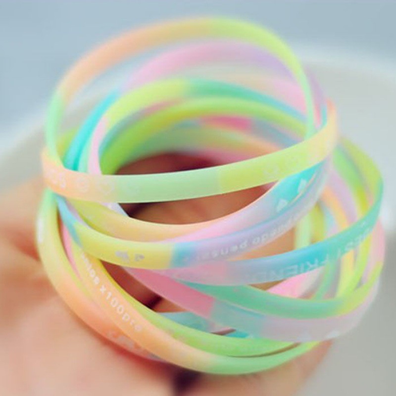 สร้อยข้อมือซิลิโคนเรืองแสง สไตล์สปอร์ต สําหรับผู้หญิง Y2K