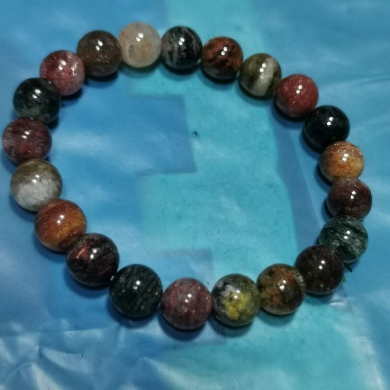 สร้อยข้อมือผีคริสตัลหลากสีธรรมชาติ 8mm-14mm