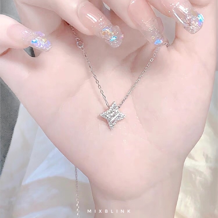 สร้อยคอ เงินแท้ 92.5% ส่งฟรี EMS ♡ รุ่น Sparkly ♡ - ( #I26 )