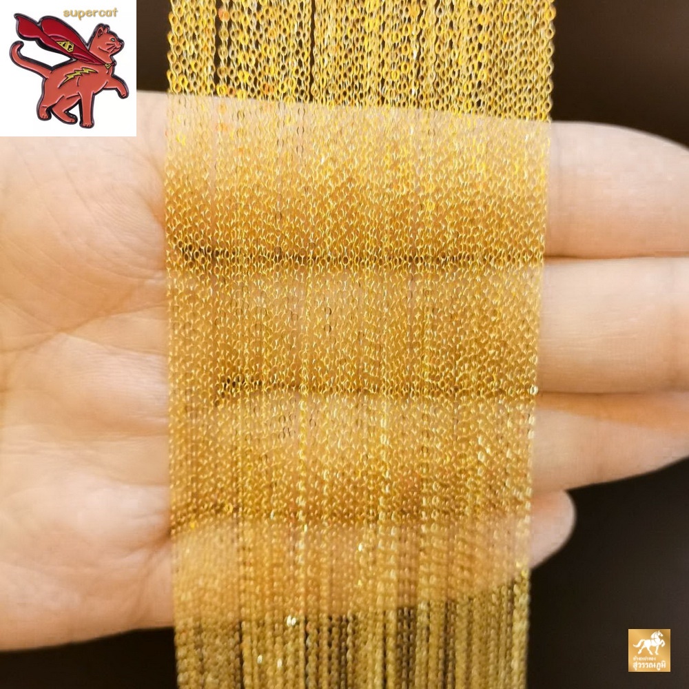 สร้อยคอทองคําแท้ 18K ครึ่งสาย (18K) โอโซ่ น้ําหนัก 0.9 กรัม ทองคําแท้ 96.5% ยาว 18 นิ้ว ขายได้