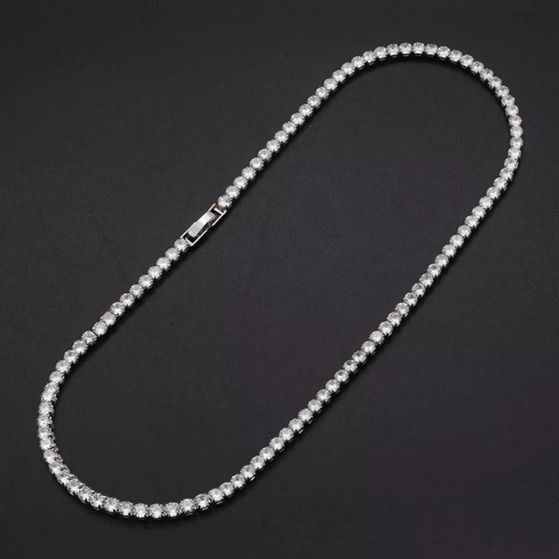 สร้อยคอเพชรCz   4mm.