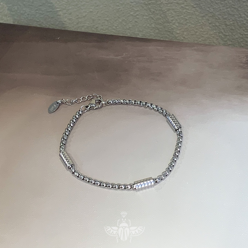 สร้อยคอโซ่เหล็กไทเทเนียม ไร้สี สไตล์ฮิปฮอป สําหรับผู้ชาย และผู้หญิง