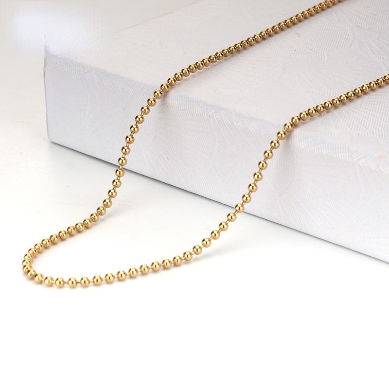 สายโซ่เหล็กไทเทเนียม ชุบทอง 18K หลายสไตล์ เรียบง่าย แฟชั่น