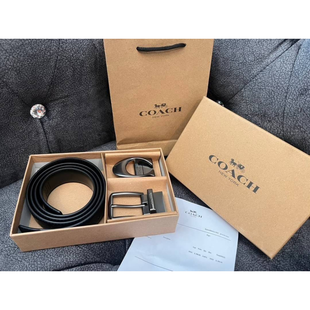 สินค้าพร้อมส่ง เซทเข็มขัด Coach 2 หัว เข็มขัดชายสุดชิค!! ซื้อฝากแฟนคือแฟนรักแฟนหลง