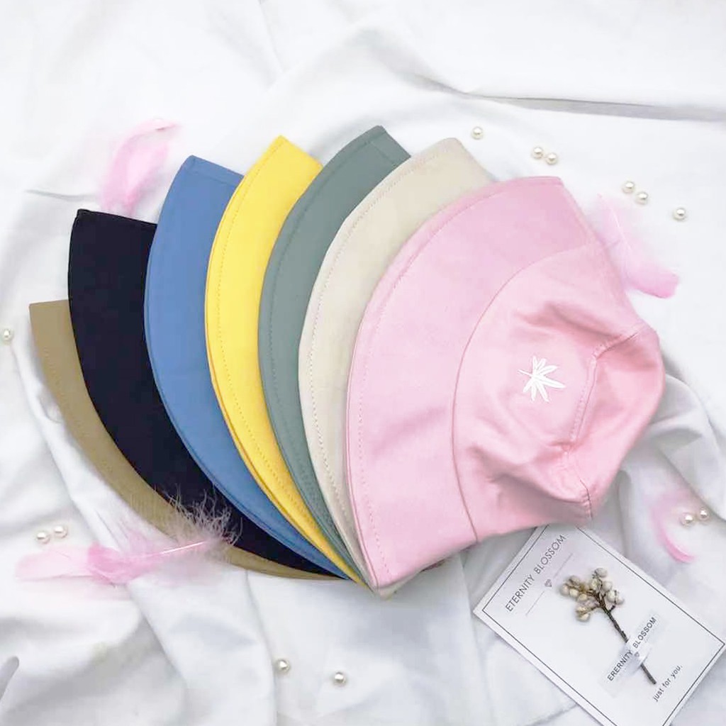 หมวกบักเก็ต bucket ผ้าcotton หมวกปีกรอบ Fashion