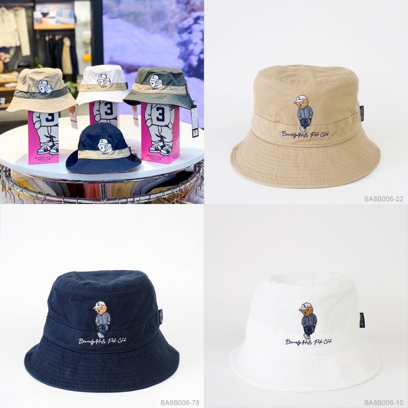 หมวกบักเก็ตโปโลหมี  Classic Bear Bucket   #ของแท้100% #bhpc #beverlyhillspoloclub #หมวกบักเก็ตหมี