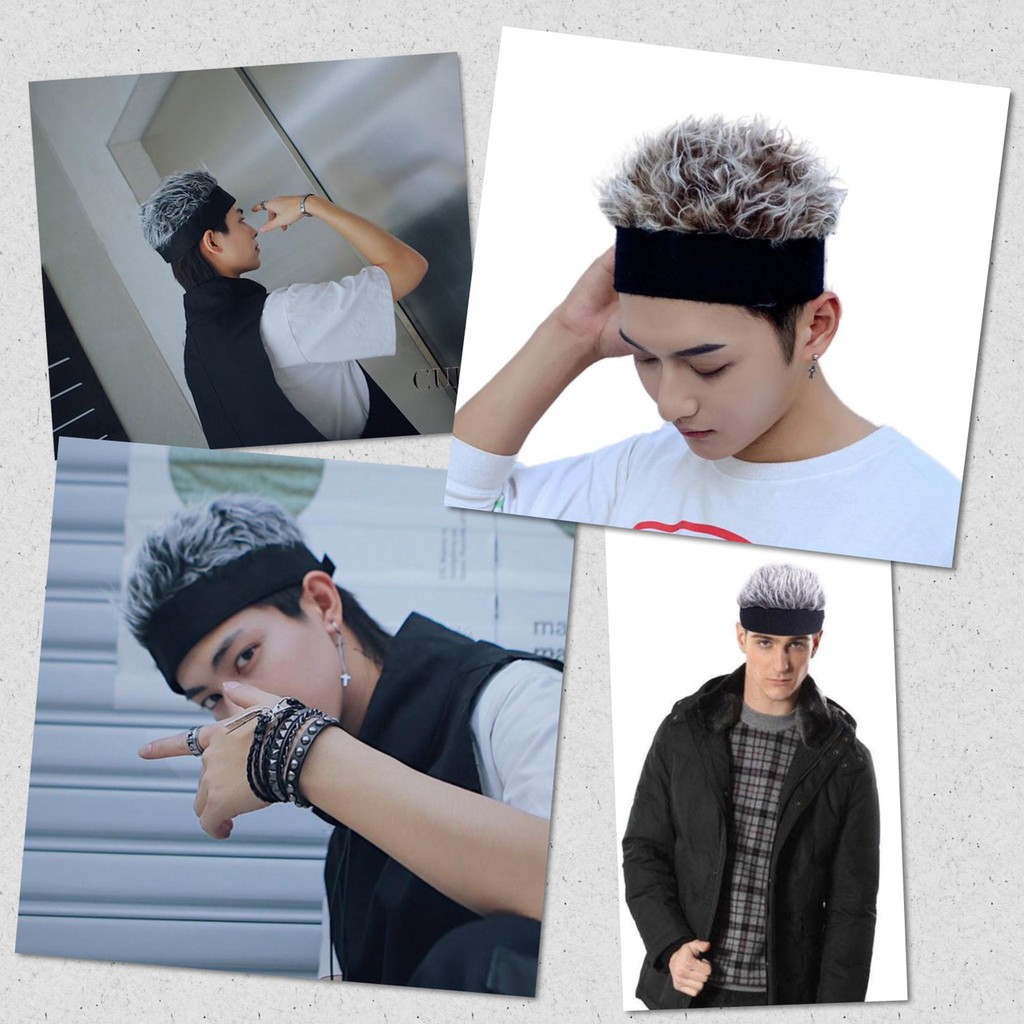 หมวกวิกผม ที่คาดผม ทรงผู้ชายเกาหลี แฟชั่น เท่ๆ ดูธรรมชาติ ปรับระดับได้