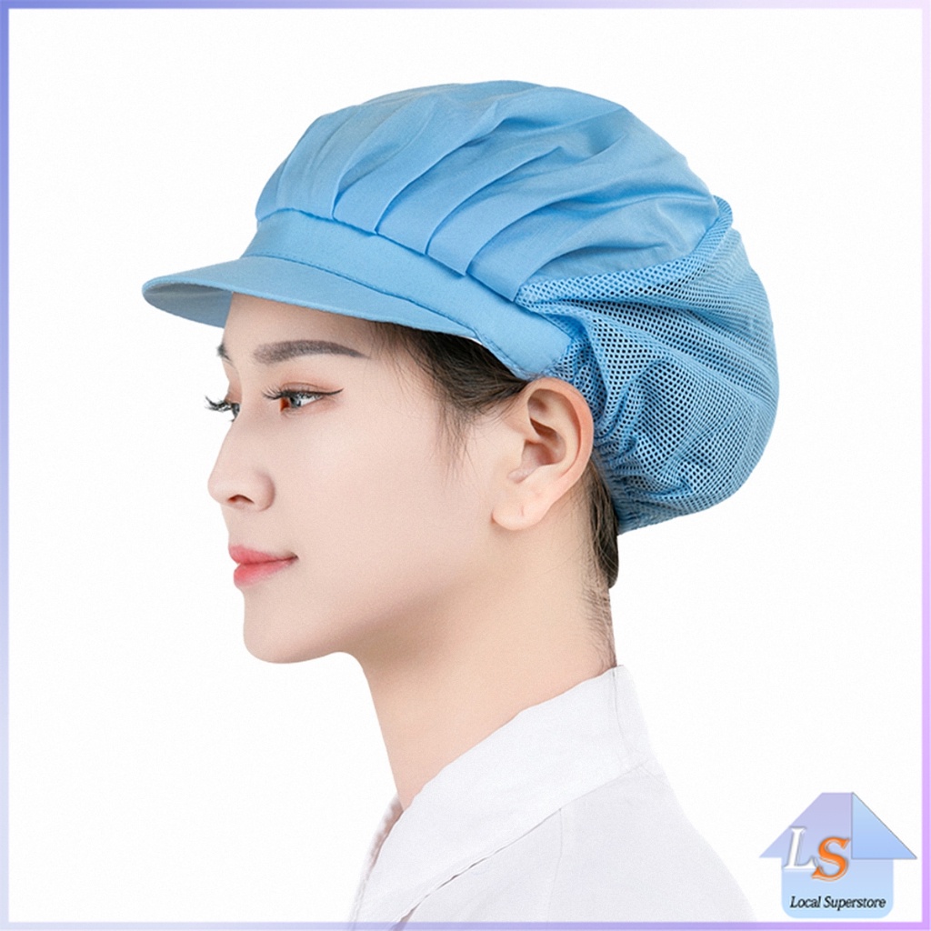 หมวกเชฟ ป้องกันฝุ่น หมวกผ้าผม สำหรับทำอาหาร งานโรงงาน  Chef Cap