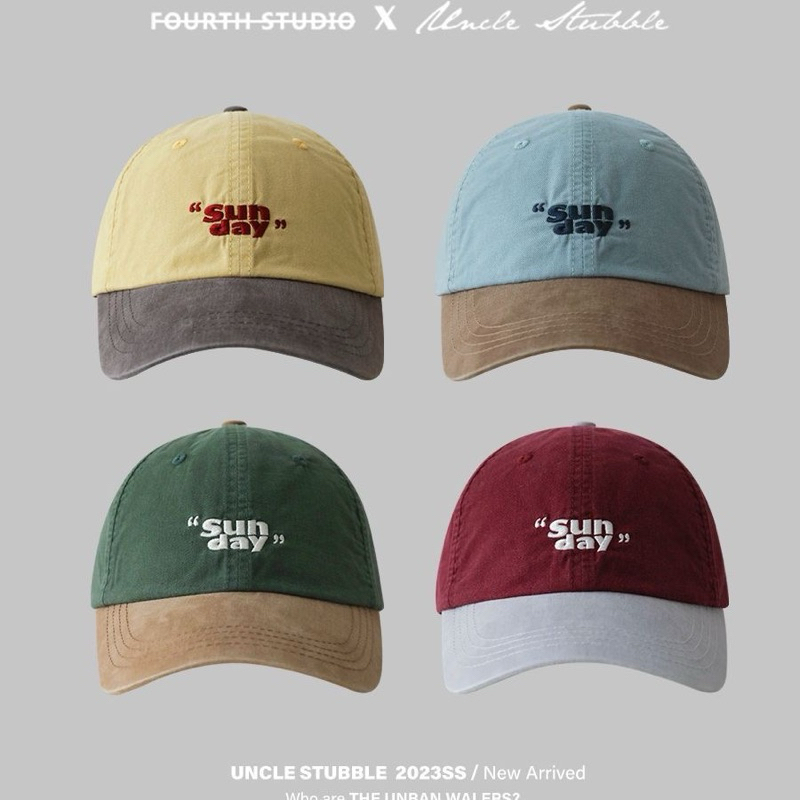 หมวกแก๊ปเบลบอลปัก “Sunday” สีพื้น มี 4 สี