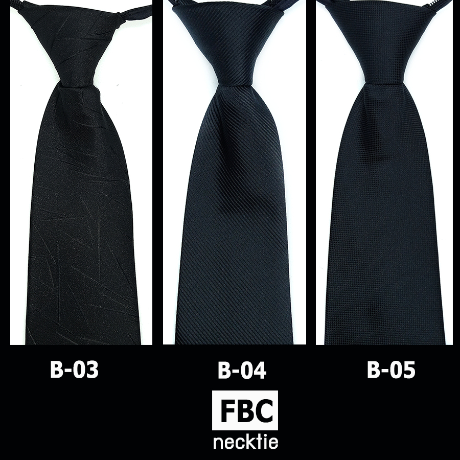 หลากสี 19 แบบเนคไทสำเร็จรูป ไม่ต้องผูก แบบซิป Men Zipper Tie Lazy Ties Fashion (FBC BRAND)ทันสมัย เรียบหรู มีสไตล์