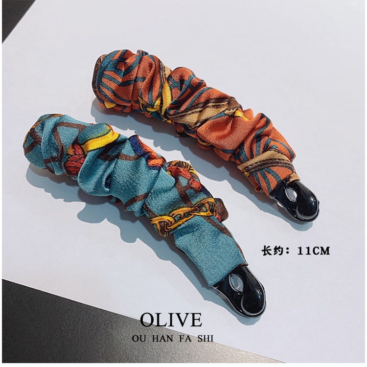 ฺBanana clip Korean กิ๊บกล้วยผ้าลายพิมพ์ รุ่นใหม่ สไตส์เกาหลี