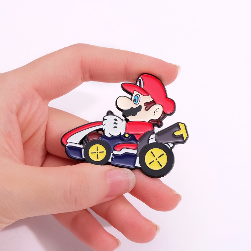 เข็มกลัด ลายเกมมาริโอ้ Yoshi Mario Luigi เครื่องประดับ สําหรับเพื่อน ขี่รถจักรยานยนต์