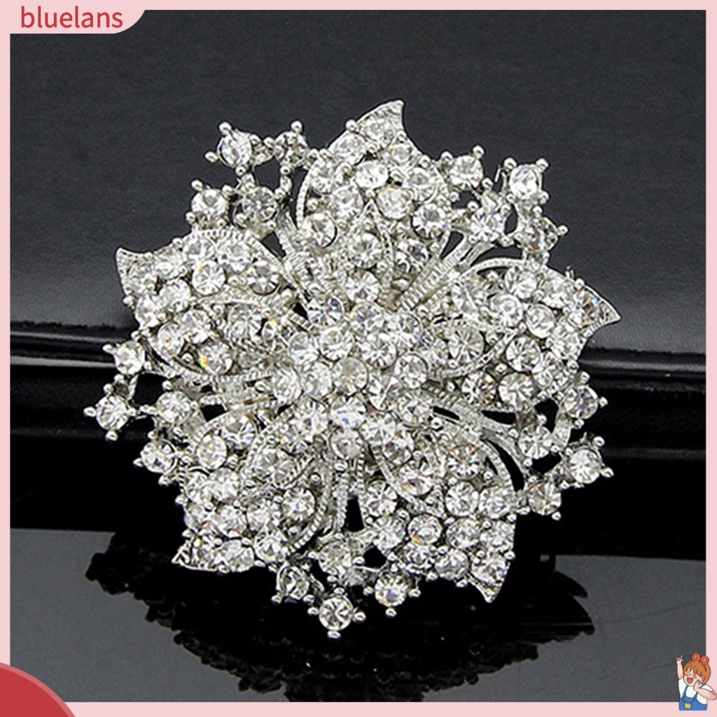 เข็มกลัดทรงกลมชุบเงินลายดอกไม้ Es Pin
